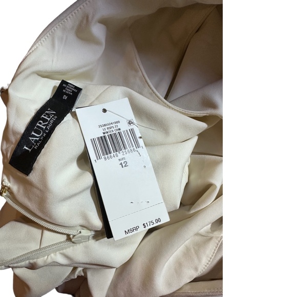 NWT Lauren Ralph Lauren Crepe Off the Shoulder Cocktail Dress - Picture 6 of 9